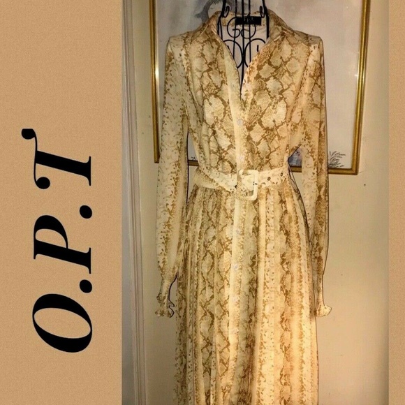 O.P.T SHIRT WAIST DRESS~PLEATED SKIRT~BELT~XS 4/6 - Picture 5 of 8